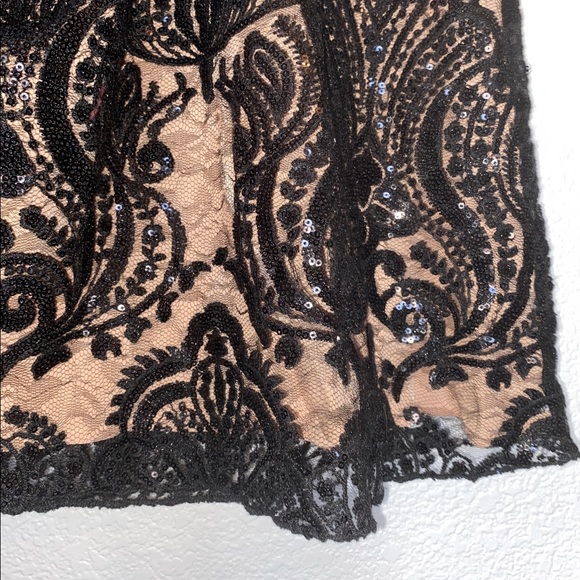 Free People Formal Sequin Lace Mini Dress - Picture 4 of 8